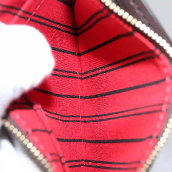 LOUIS VUITTON Damier Ebene Neverfull PM Pouch Pouch LV Auth - Picture 13 of 16